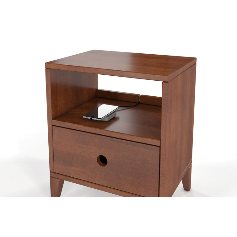 Corrigan Studio Deschamp Solid Wood Bedside Table Wayfair.co.uk